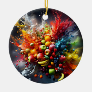 Fruit explosion ceramic tree decoration