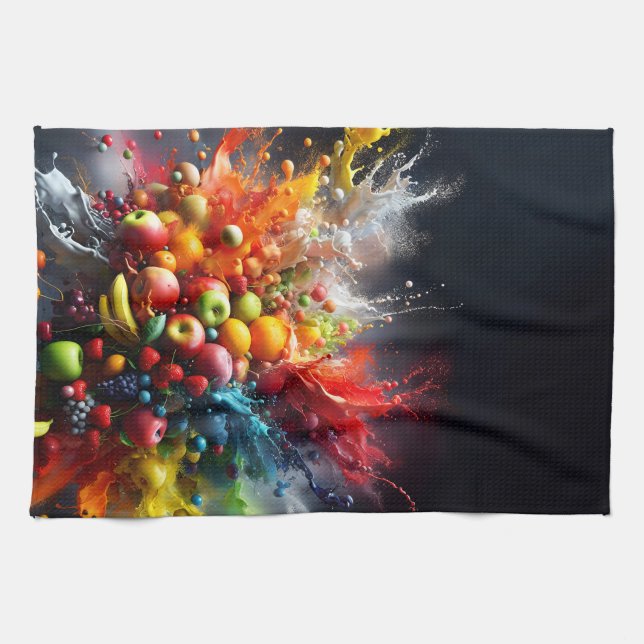Fruit explosion tea towel (Horizontal)