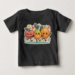 fruit festa happy cheerful colourful dancing frui baby T-Shirt