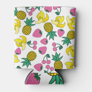 Fruit Fiesta: Bananas, Pineapples, Strawberries Can Cooler