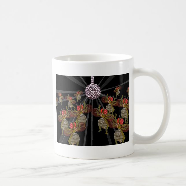Fruit Flies Dancing Under The Disco Ball Coffee Mug (Right)