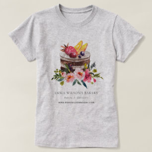 FRUIT FLORAL CAKE PATISSERIE CUPCAKE BAKERY CHEF T-Shirt