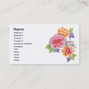 Fruit Flower Cool Cute Girly Retro Floral Business Card