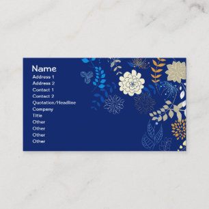 Fruit Flower Cool Cute Girly Retro Floral Business Card