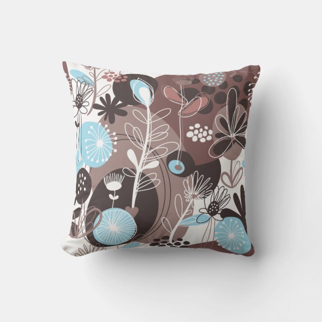 Fruit Flower Cool Cute Girly Retro Floral Cushion (Front)