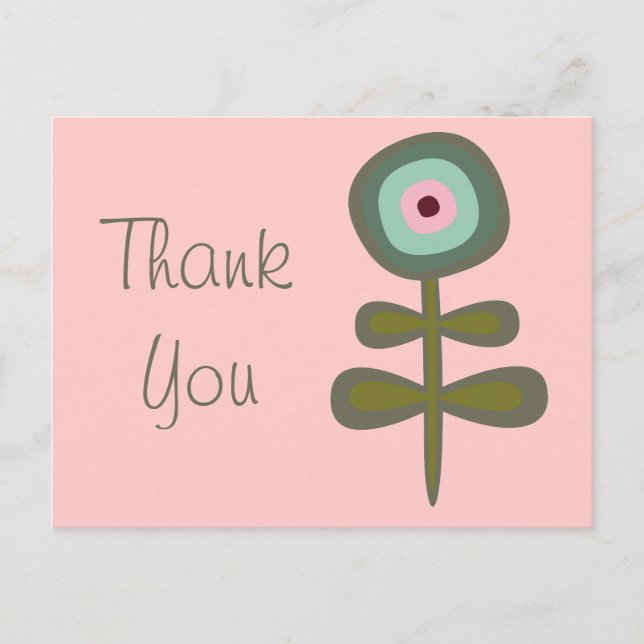 Fruit Flower Cool Cute Girly Retro Floral Postcard (Front)