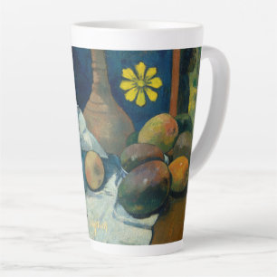 Fruit Flowers Still Life Vintage Art Monogrammed Latte Mug