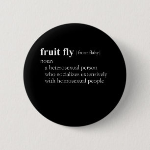 FRUIT FLY (definition) 6 Cm Round Badge
