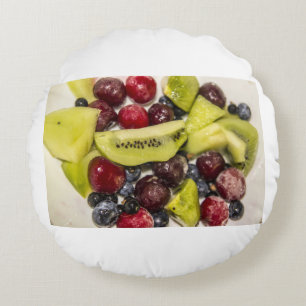 Fruit Food Fitness Personalise Destiny Destiny'S Round Cushion
