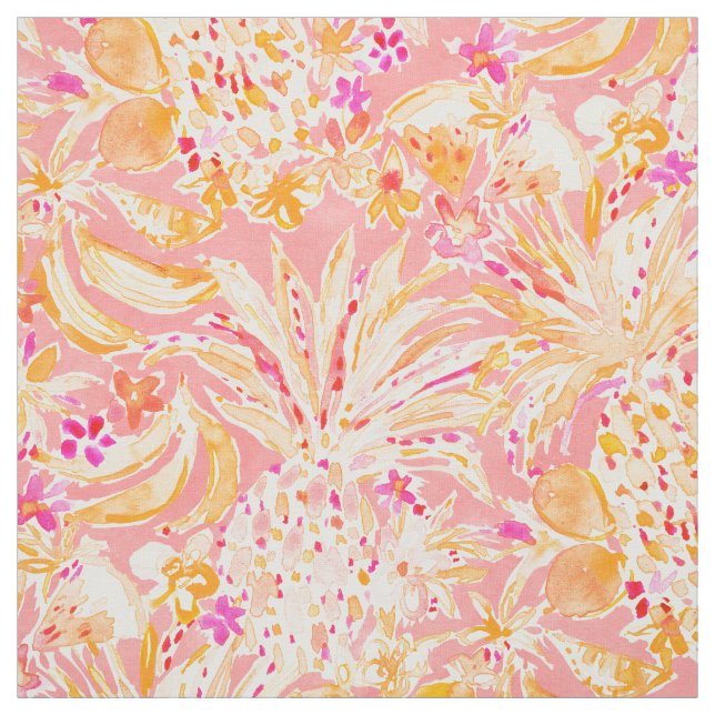 FRUIT FORTUNE Tropical Fruits Fabric (Swatch)