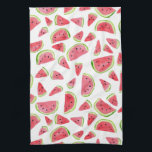 Fruit fun watermelons watercolor kitchen towel<br><div class="desc">Decorate your kitchen with this fun watercolor watermelons dish towel. Makes a great housewarming or wedding gift! 
You can customise it and add text too.
Check my shop for lots more colours and patterns!</div>
