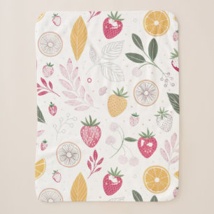 Fruit Garden Sherpa Blanket – Small