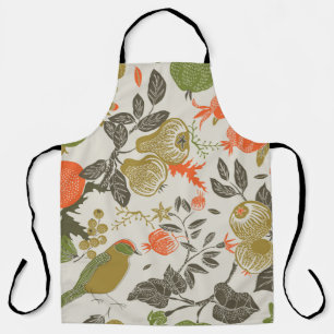 fruit garden with bird. seamless pattern apron