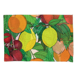 Fruit Hand Drawn Sketch Pattern Pillowcase