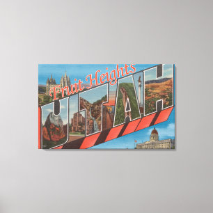 Fruit Heights, Utah - Large Letter Scenes Canvas Print