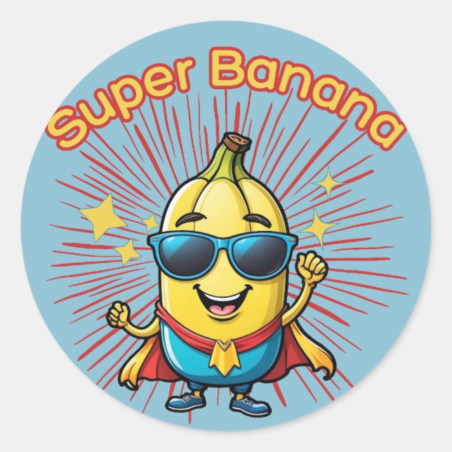 Fruit Hero: Super Banana Adventure kawaii Classic Round Sticker (Front)