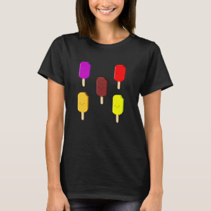Fruit Ice Pops And Chocolate Ice Cream Bar T-Shirt