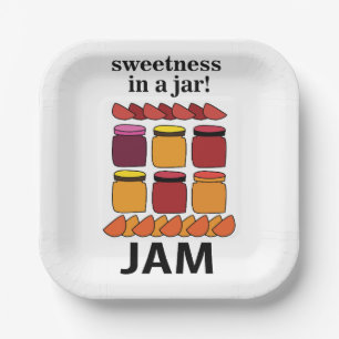 Fruit Jam Sweetness In A Jar Fruit Jam Party Paper Plate