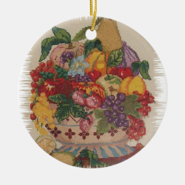FRUIT JAR CERAMIC TREE DECORATION (Front)