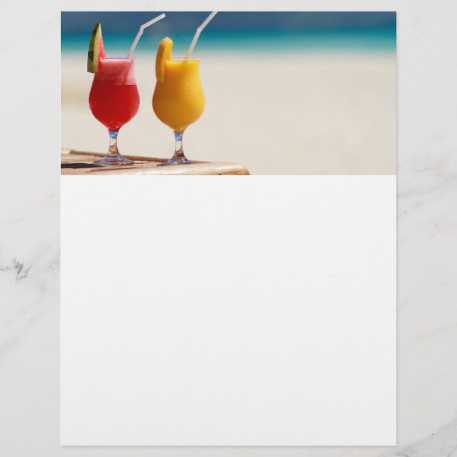 Fruit juice on the beach flyer (Front)