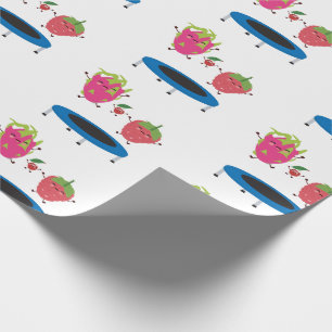 Fruit Jumping On Trampoline   Wrapping Paper