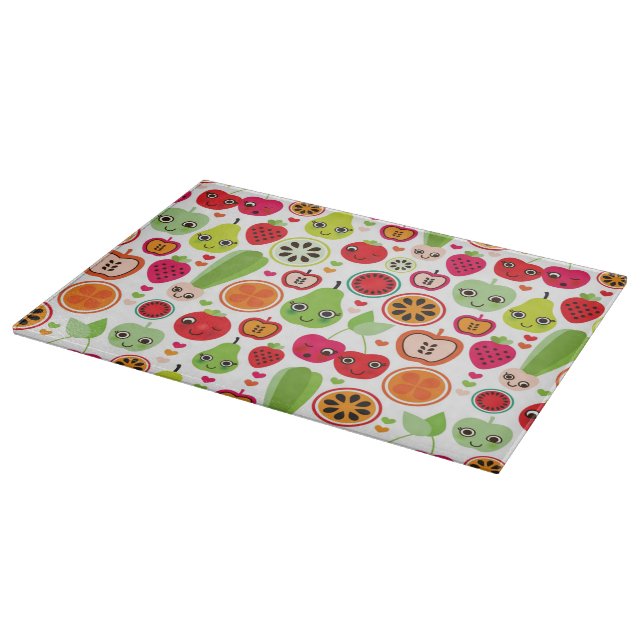 fruit kids illustration apple cutting board (Corner)