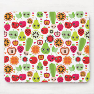 fruit kids illustration apple mouse mat