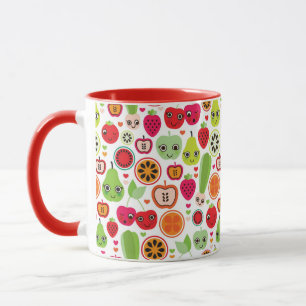 fruit kids illustration apple mug