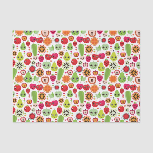 fruit kids illustration apple tissue paper (Front)