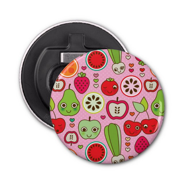 fruit kitchen illustration pattern bottle opener (Front)