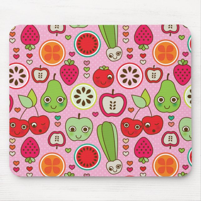 fruit kitchen illustration pattern mouse mat (Front)