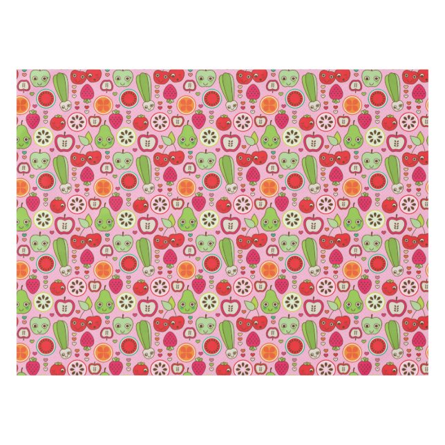 fruit kitchen illustration pattern tablecloth (Front (Horizontal))