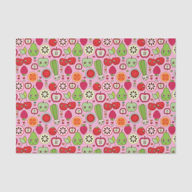 fruit kitchen illustration pattern tissue paper (Front)