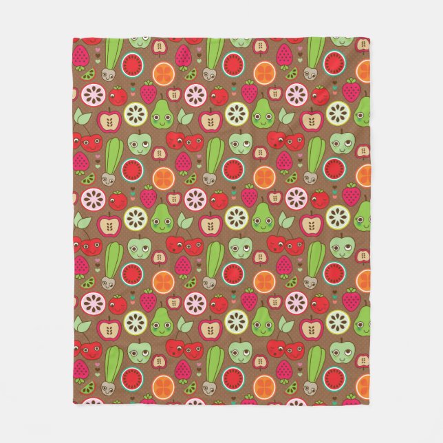 Fruit Kitchen Pattern Fleece Blanket (Front)