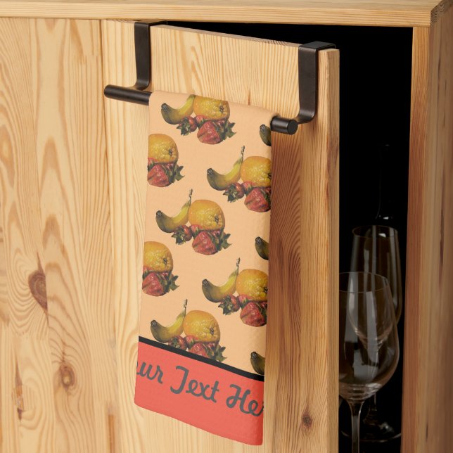 Fruit Kitchen Towels - Optional Personalisation (Thirds Fold)
