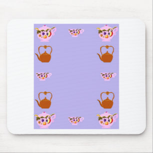 Fruit Leaves Teapot Teacup Copper Teakettle produc Mouse Mat