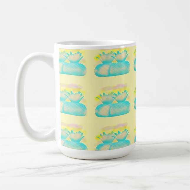 Fruit loop art misty magic pineapples coffee mug (Left)