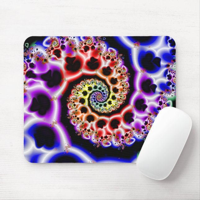 Fruit Loops | Rainbow Fractal Art Mouse Mat (With Mouse)