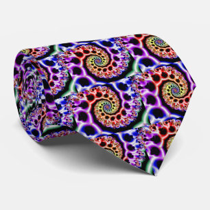 Fruit Loops Rainbow Fractal Art Tie