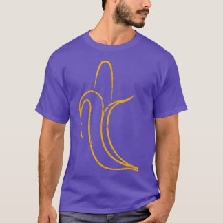 Fruit Lover Banana Minimalist Design Vegetarian Ba T-Shirt