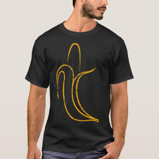 Fruit Lover Banana Minimalist Design Vegetarian Ba T-Shirt