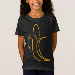 Fruit Lover Banana Minimalist Design Vegetarian Ba T-Shirt
