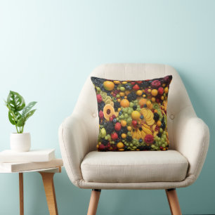 Fruit Lovers Delight Colorful Fruit Platter, Cushion