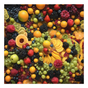 Fruit Lovers Delight Colorful Fruit Platter, Photo Print