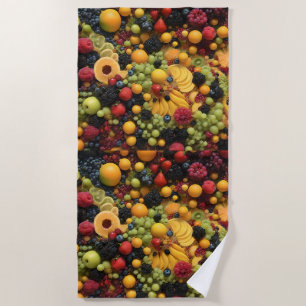 Fruit Lovers Delight Colorful Platter, Beach Towel