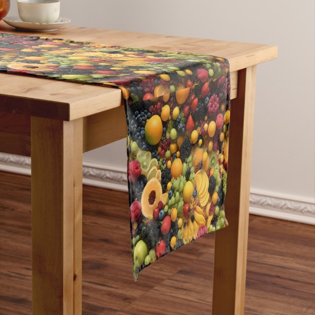 Fruit Lovers Delight Colorful Platter,  Short Table Runner (In Situ)