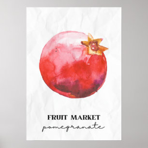 Fruit Market Pomegranate  Poster