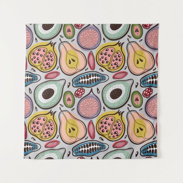 Fruit Medley: Vibrant Seamless Pattern Tapestry (Front)