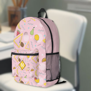 Fruit Memphis Pink Pattern Printed Backpack