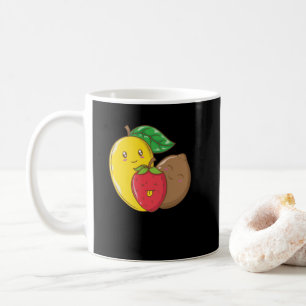 Fruit mix with mango, strawberry and kiwi coffee mug